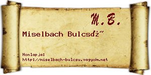 Miselbach Bulcsú névjegykártya